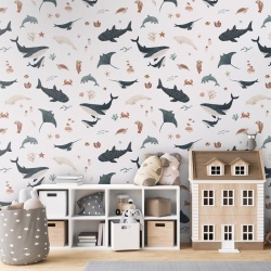 Fototapet Splendid Sea - White, Kikki Belle