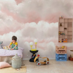 Fototapet, Storm Clouds, Pink, Rebel Walls