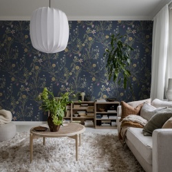 Fototapet, Storm Flowers, Ocean Blue, Rebel Walls