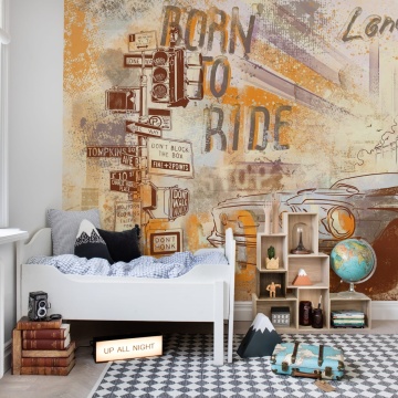 Fototapet, Street Race, Vintage, Rebel Walls - Img 3