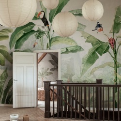 Fototapet, Tropical Palms, Birds, Rebel Walls - Img 3