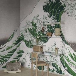 Fototapet, Under the Wave off Kanagawa, Green, Rebel Walls - Img 3