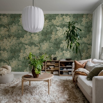 Fototapet, Vintage Foliage, Light Green, Rebel Walls - Img 3