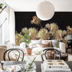 Fototapet, Vintage Peony, Yellow, Rebel Walls