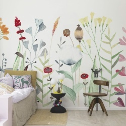 Fototapet, Watercolor Meadow, Pastel, Rebel Walls