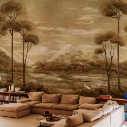 Fototapet Xi Hu Lake, Gold, Coordonne