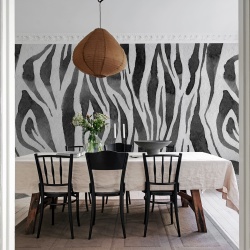 Fototapet, Zebra Stripes, Graphite, Rebel Walls
