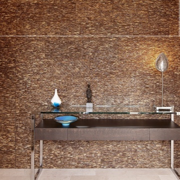 Panou decorativ 3D, Coconut, Omo Niha Natural, 12 placi 42x21cm, 1.05 mp - Img 2