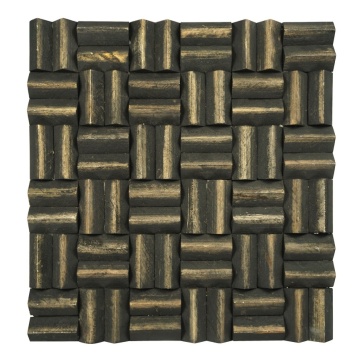 Panou decorativ 3D, Lemn de mango, Limas Espresso, 6 placi 42x42cm, 1.05 mp - Img 2