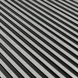 Panou riflaj decorativ 3D Asti, Silver, 12.2x1.2x270 cm