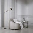 Panou riflaj decorativ 3D Luna, Alb, 12x1.6x270 cm - Img 5