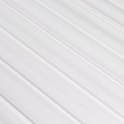 Panou riflaj decorativ 3D Versal, Alb, 11.5x1.3x270 cm