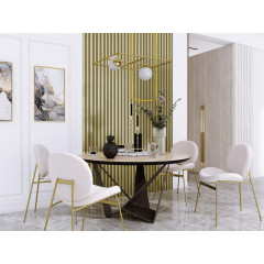 Panou riflat 3D Milo, Auriu, 270x11.6cm, Lamelio - Img 1