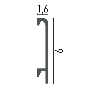 Plinta polimer rigid HCR508 - 9x1.6x200 cm - Img 2