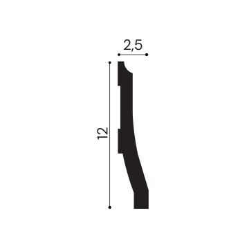 Plinta polimer rigid, Manavi, S21-12x2.5x200 cm - Img 2