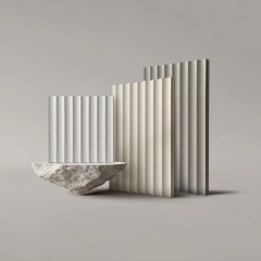 Profil dreapta pentru riflaj decorativ Gresso, Natural Light, 270x3.2cm, Lamelio - Img 5