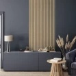 Profil dreapta pentru riflaj decorativ MDF, Light Oak, fonoabsorbant, 2.7x2.1x270 cm - Img 2