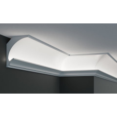 Profil pentru banda LED din polistiren extrudat acoperit cu rasina minerala KD201 - 11.5x9x115 cm - Img 1