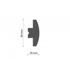 Profil pentru banda LED din polistiren extrudat acoperit cu rasina minerala KD505 - 9x3.9x115 cm - Img 2