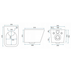 Set vas wc suspendat Rea Raul rimless capac softclose - Img 8