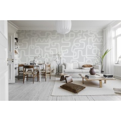 Tapet Artzy Lines, Gray, Rebel Walls - Img 3