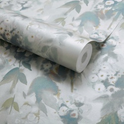 Tapet, Cascade, Opal Green Luxury Floral, 1838 Wallcoverings, 5.3mp / rola - Img 2