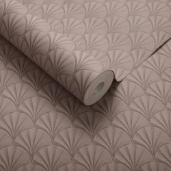 Tapet, Elodie, Coral Pink Luxury Art Deco, 1838 Wallcoverings, 5.3mp / rola - Img 2