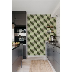 Tapet Filled Optic, Green, Rebel Walls - Img 3