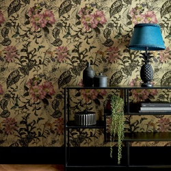 Tapet, Hedgerow, Bracken Gold Luxury Feature, 1838 Wallcoverings, 5.3mp / rola