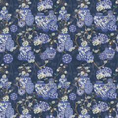 Tapet Hydrangea and Ginger Tea Party Blue, VLAdiLA - Img 2