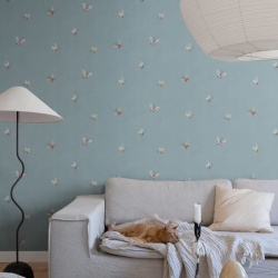 Tapet lavabil, Butterflies, Misty Blue, Sandberg, 5.3mp / rola