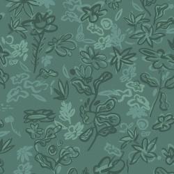 Tapet lavabil Crazy Flowers, Turquoise, TresTintas 5mp / rola - Img 2