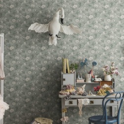 Tapet lavabil, Emilie Garden Green, Sandberg, 5.3mp / rola - Img 3