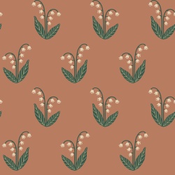 Tapet lavabil, Lilly, Terracotta, Sandberg, 5.3mp / rola - Img 2