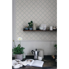 Tapet lavabil Trellis Misty Blue, Sandberg, 5.3mp / rola - Img 1