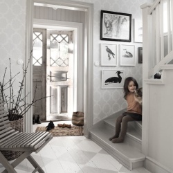 Tapet lavabil, Wilma Grey, Sandberg, 5.3mp / rola