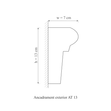 Ancadrament exterior AT13A-13x7x200cm - Img 2