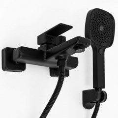 Baterie cada - dus Rea Orix monocomanda negru cu set de dus - Img 4
