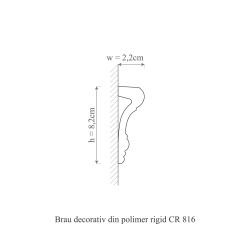 Brau poliuretan, Manavi, CR816 - 8.2x2.2x200 cm - Img 2