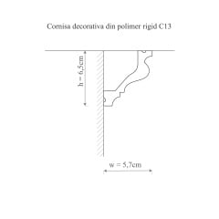 Cornisa decorativa C13-6.5x5.7x200cm - Img 2