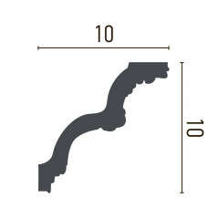 Cornisa decorativa din poliuretan P916 - 10x10x200 cm - Img 3