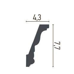 Cornisa poliuretan C728 - 7.7x4.3x200 cm - Img 2