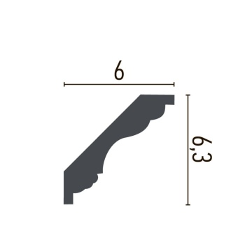 Cornisa poliuretan C785 - 6.3x6x200 cm - Img 2