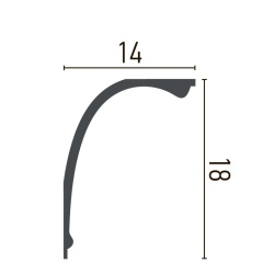 Cornisa poliuretan P888 - 18x14x200 cm - Img 2