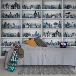 Fototapet, 3D Cabinet of Curios, Sapphire, Rebel Walls
