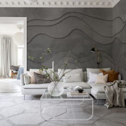 Fototapet, 3D Wave, Grey, Rebel Walls - Img 3