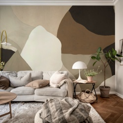 Fototapet, Abstract Fields, Dark Brown, Rebel Walls