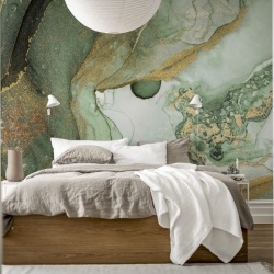 Fototapet, Agate Crystal, Green, Rebel Walls - Img 3