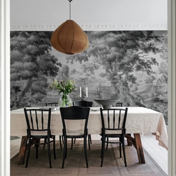 Fototapet, Antique Tapestry, Black & White, Rebel Walls - Img 3