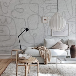Fototapet, Artsy, Soft White, Rebel Walls